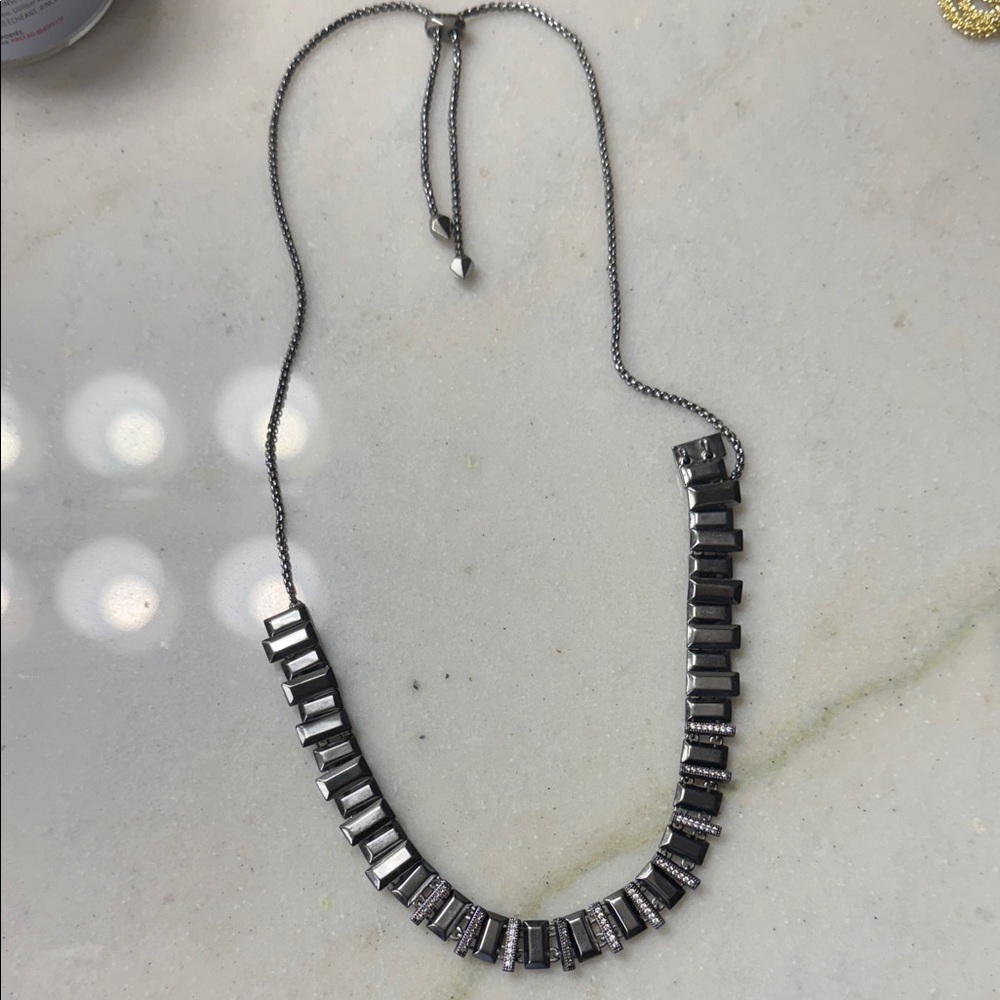 Kendra Scott Silver and Black Necklace